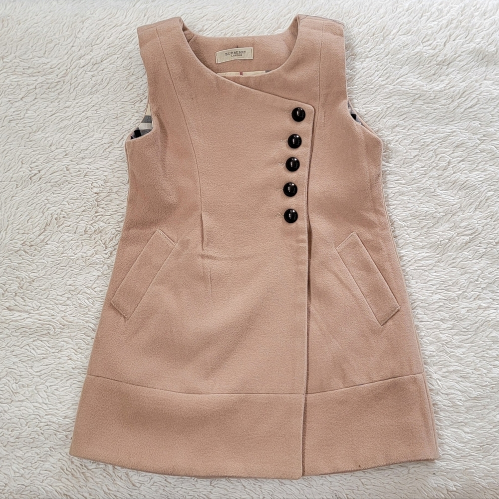 Burberry Girls Reversible Vest Coat Nova Check Toddler 4T Designer Kids